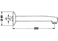 HANSAMIX, Spout, L=250, 059921000050