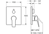 HANSATWEN, Cover part for bath and shower faucet, 802790830061