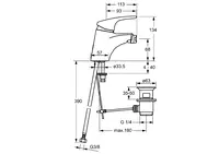 HANSAMIX, Bidet faucet, 01063283