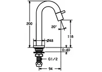 HANSANOVA Style, Miscelatore lavabo, 5093810133