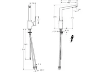 HANSATWIST, Kitchen faucet, low pressure, 09221103