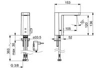 HANSASTELA, Miscelatore lavabo, 9/12 V, Bluetooth, 57122279