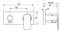 HANSASTELA, Cover part for shower faucet, 44569573