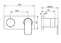 HANSASTELA, Kit de finition bain-douche encastré, 44579573