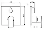 HANSASTELA, Cover part for bath and shower faucet, 87849073