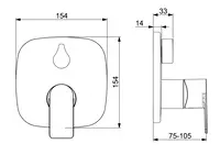 HANSASTELA, Cover part for bath and shower faucet, 87849173