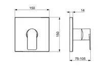 HANSASTELA, Piastra per miscelatore doccia, 87859073