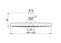 HANSABASICJET Style, Rain shower, 200x200 mm, 44740200