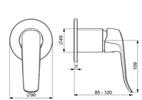 HANSACARE, Cover part for shower faucet, 506699060037