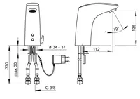 HANSAELECTRA, Umývadlová batéria, 9/12 V, Bluetooth, 64432029