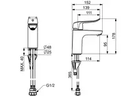 HANSACARE, Washbasin faucet, 460222060037