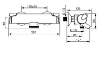 HANSAFIT, Wannenfüll- und Brausebatterie, 6513210133