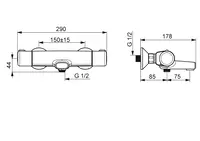 HANSAMICRA, Wannenfüll- und Brausebatterie, 58162171