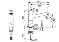 HANSAVANTIS Style, High washbasin faucet, 52472277