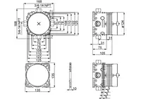 HANSABLUEBOX, Corpo per miscelatore incasso vasca-doccia, 3/4-14 NPT, 800100000074