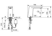 HANSASTELA, Waschtischbatterie, 6 V, Bluetooth, 57162219