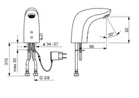 HANSAELECTRA, Robinetterie de lavabo, 9/12 V, Bluetooth, 64412009