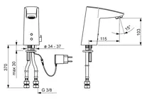 HANSAELECTRA, Wastafelkraan, 230/12 V, 64912010