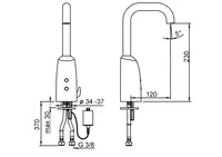 HANSAELECTRA, Robinetterie de lavabo, 6 V, Bluetooth, 64442229