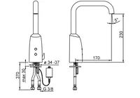 HANSAELECTRA, Umývadlová batéria, 6 V, Bluetooth, 64442219