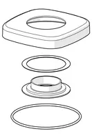 59914677 | HANSA | Abdeckplatte, 75x75 mm