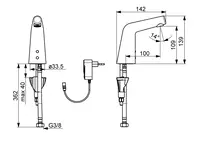 HANSADESIGNO, Waschtischbatterie, 230/9 V, Bluetooth, 51932211