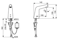 HANSADESIGNO Style, Washbasin faucet, 6 V, Bluetooth, 51932201