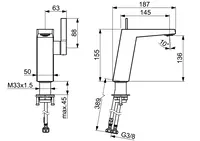 HANSALOFT, Miscelatore lavabo, 57522203