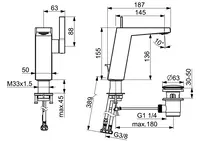 HANSALOFT, Washbasin faucet, 57552203