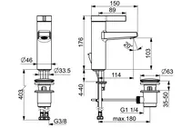 HANSALOFT, Miscelatore lavabo, 57542203