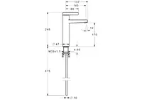 HANSALOFT, Miscelatore lavabo modello alto, 57562103