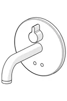 HANSAELECTRA, Cover part for washbasin faucet, 3 V, 81812101