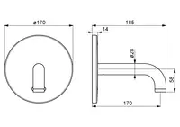 HANSAELECTRA, Cover part for washbasin faucet, 3 V, 81802100