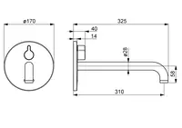 HANSAELECTRA, Cover part for washbasin faucet, 3 V, 81812121