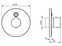 HANSAELECTRA, Cover part for shower faucet, 3 V, 81919001