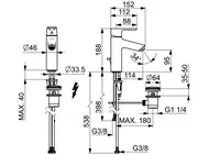 HANSAVANTIS, Washbasin faucet, low pressure, 52461163