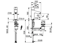 HANSAVANTIS, Waschtischbatterie, Niederdruck, 52461167