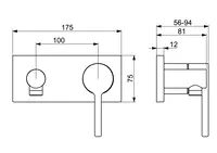 HANSAVANTIS Style, Cover part for shower faucet, 54819007