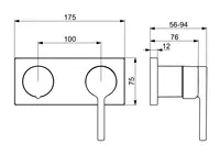 HANSAVANTIS Style, Cover part for bath and shower faucet, 54829007