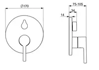 HANSAVANTIS, Cover part for bath and shower faucet, 82603067