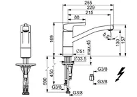 HANSAPALENO, Kitchen faucet, low pressure, 56481103