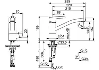 HANSAPALENO, Robinetterie évier plus valve lave-vaisselle, 56542203