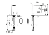 HANSASTELA, Waschtischbatterie, 6 V, Bluetooth, 57162279