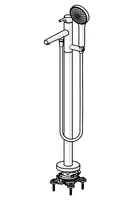 HANSAVANTIS Style, Miscelatore vasca-doccia montaggio su piano, 54832007