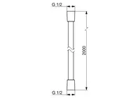 HANSA, Brauseschlauch, L=2000, 44460200