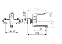 HANSACLINICA, Washbasin faucet, 01516286