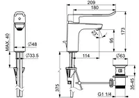 HANSACLINICA, Washbasin faucet, 45012185