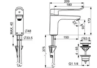 HANSACLINICA, Washbasin faucet, 45222185