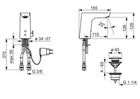 HANSALIGNA, Washbasin faucet, 12 V, 06142201