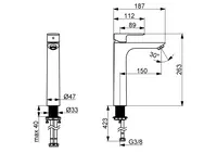 HANSABASIC, Miscelatore lavabo modello alto, 55472203